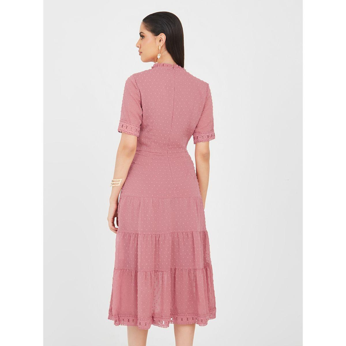 Styli Dobby Lace Detail Tiered Midi Dress-women-clothing-dresses-image-4