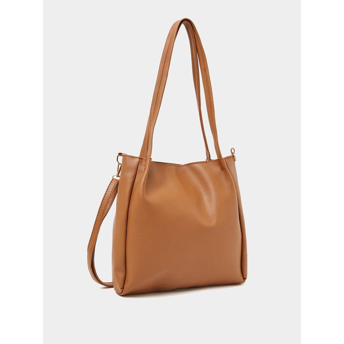 Styli Solid Hobo Bag with Detachable Strap-women-bagsandwallets-handbags-image-1