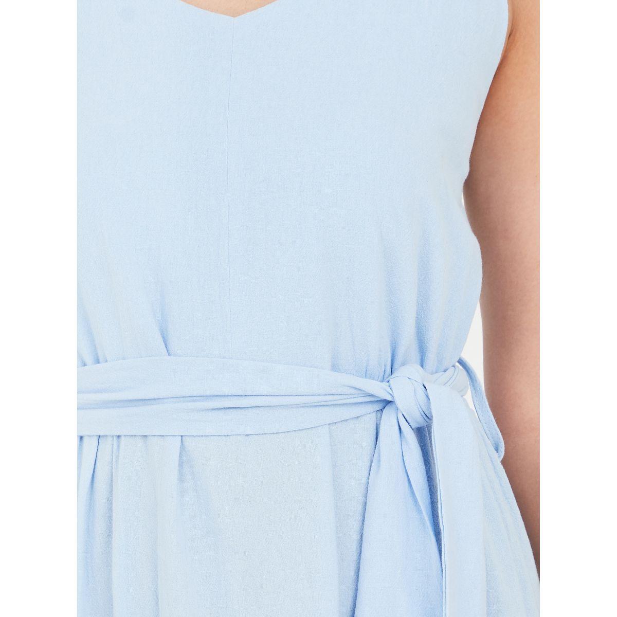 فستان طويل بكسرات بلا اكمام-women-clothing-dresses-image-3