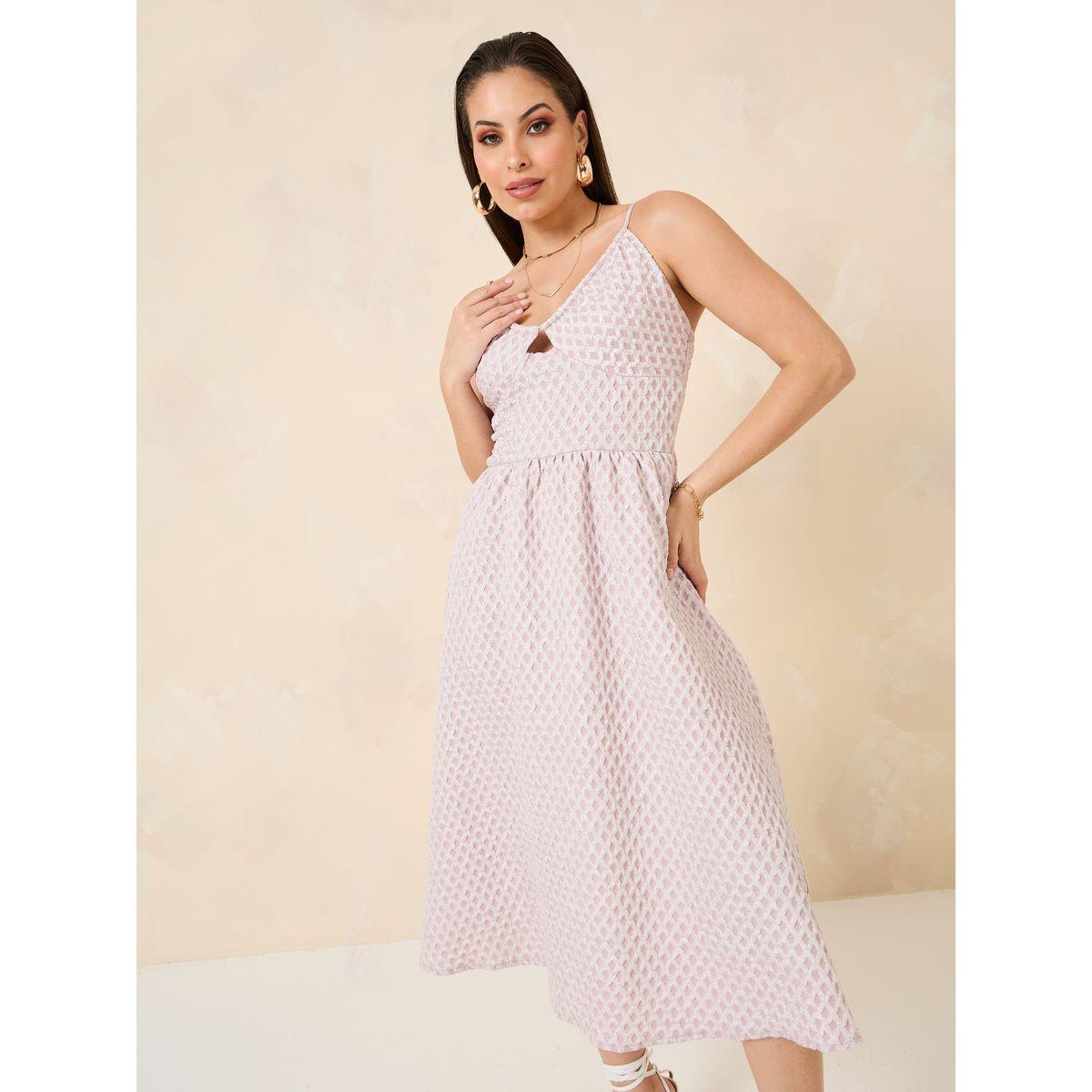 Styli Strappy Textured A-Line Midi Dress-women-clothing-dresses-image-2