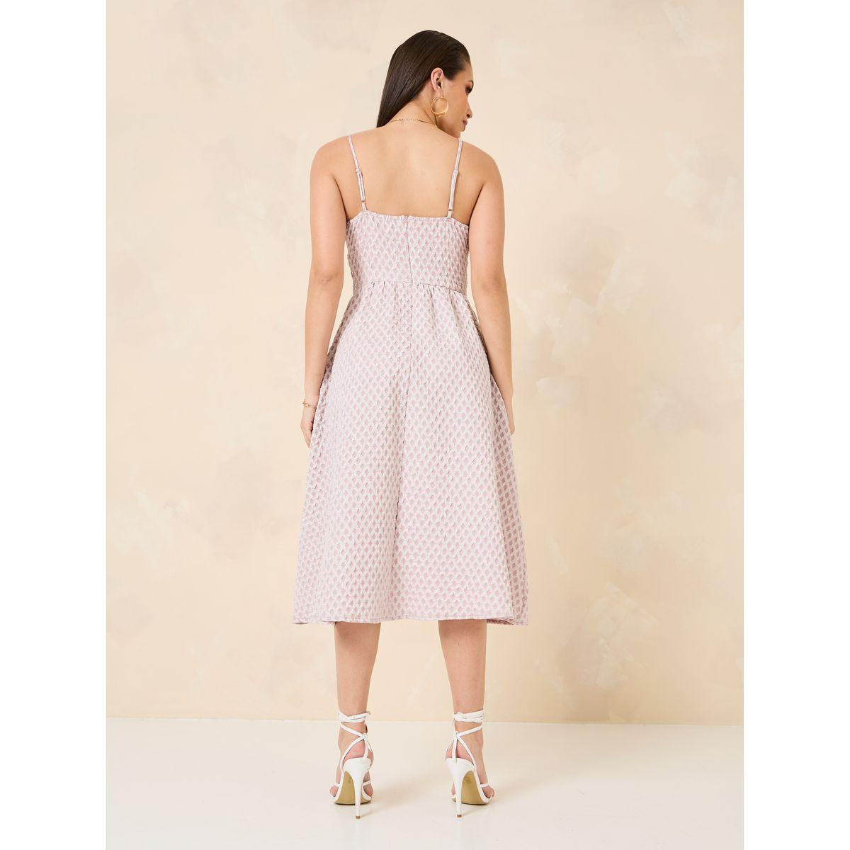 Styli Strappy Textured A-Line Midi Dress-women-clothing-dresses-image-4
