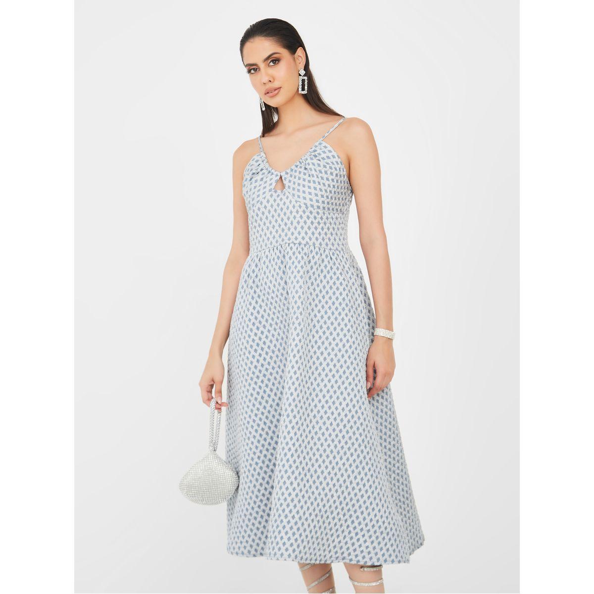 Styli Key Hole Neck A-Line Midi Dress-women-clothing-dresses-image-2