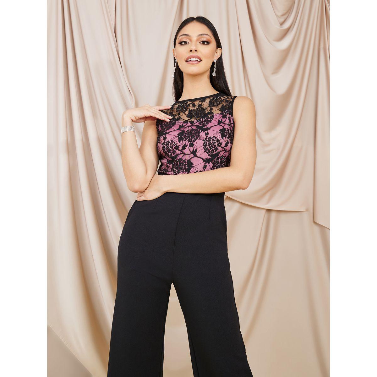 Styli Lace Insert Straight Leg Jumpsuit-women-clothing-jumpsuits-image-2