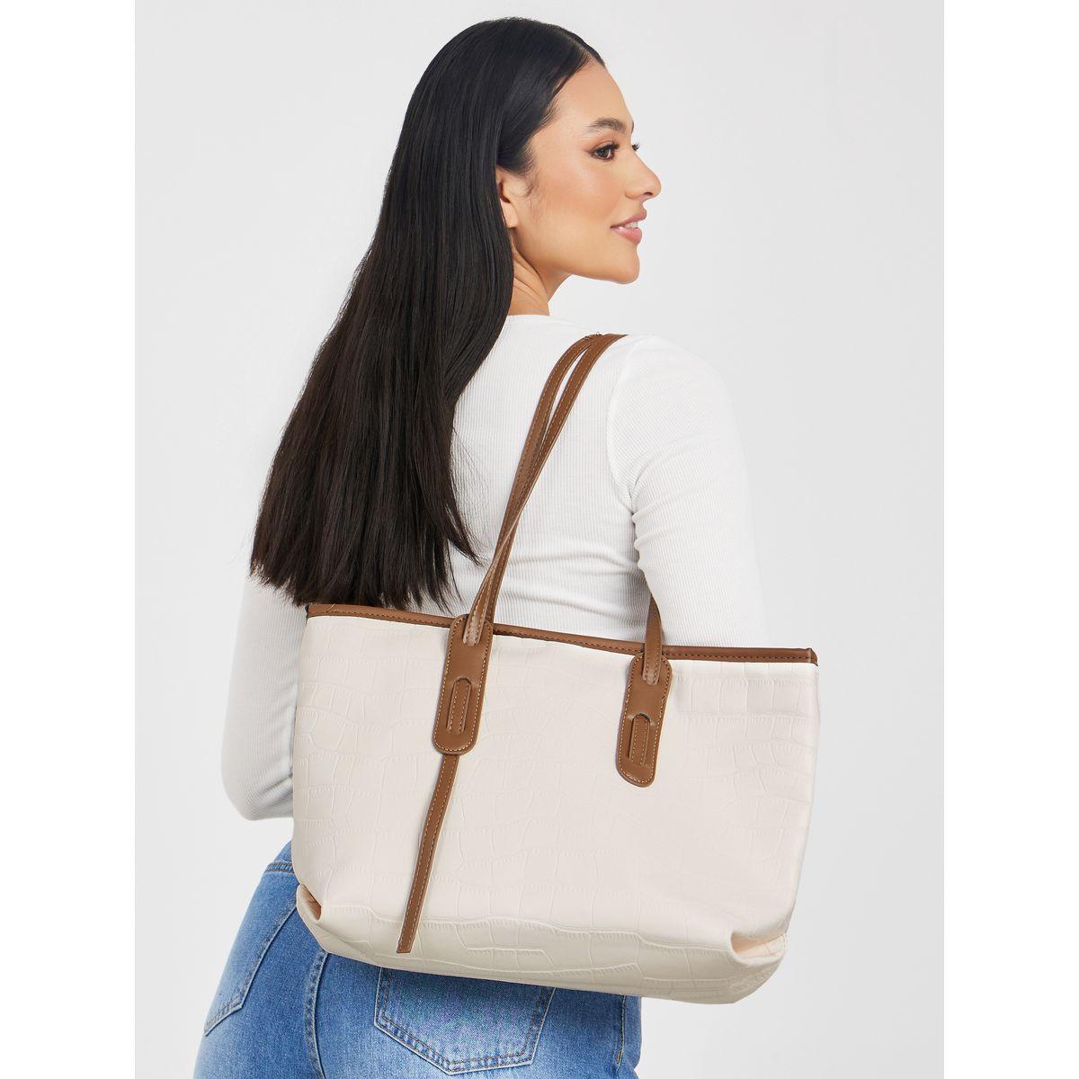 Styli Croc Texture Tote Bag-women-bagsandwallets-handbags-image-2