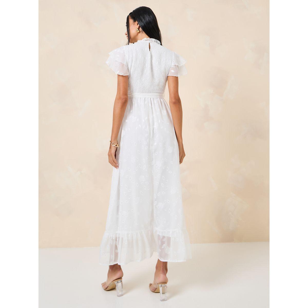 Styli Jacquard High Neck A-Line Maxi Dress-women-clothing-dresses-image-4