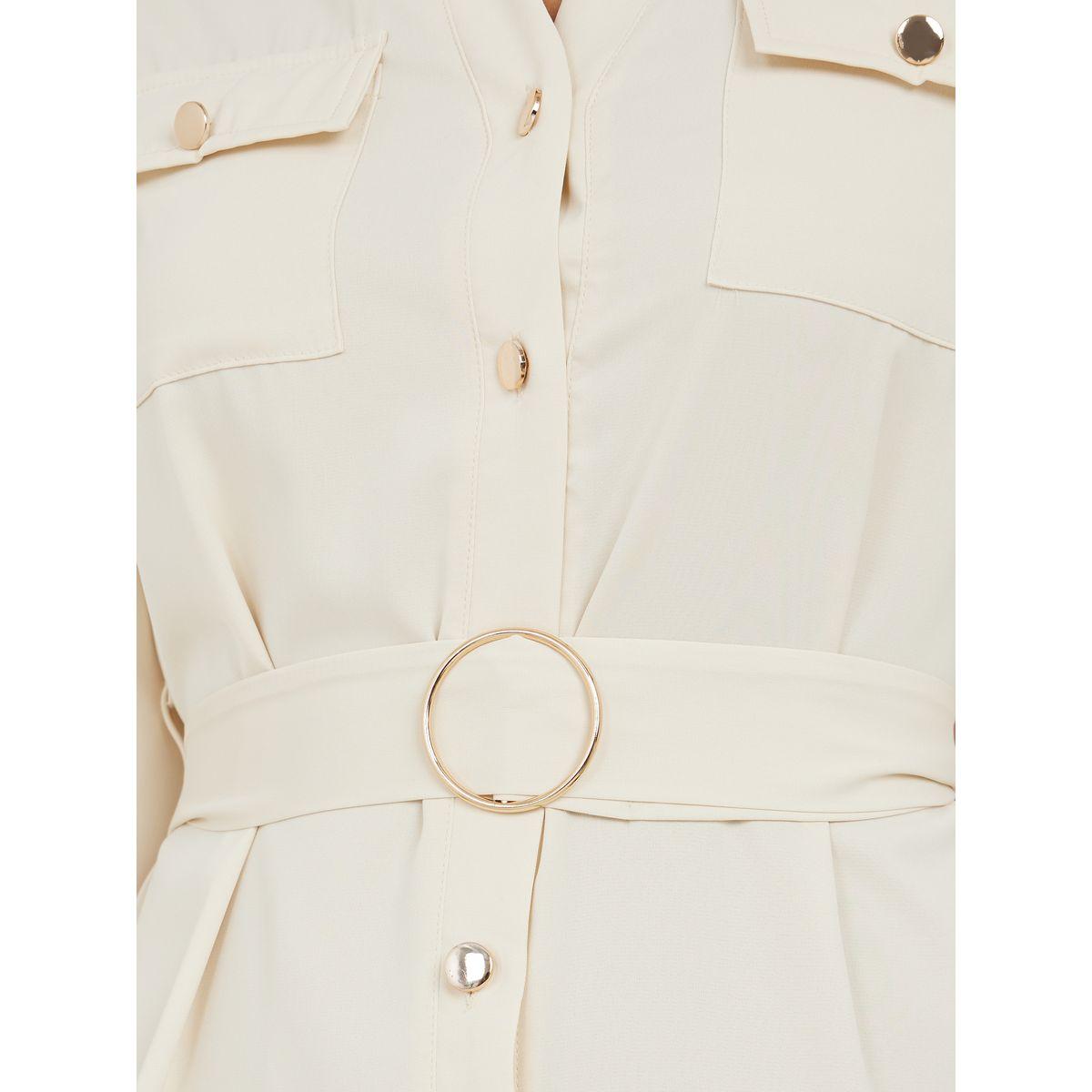 Styli Flap Pocket Belted Shirt Midi Dress-women-clothing-dresses-image-3