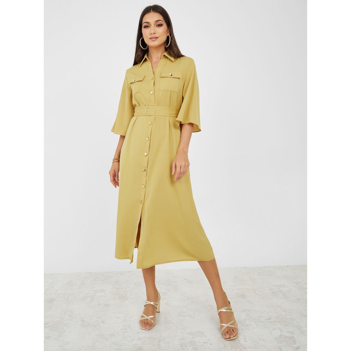 فستان ميدي بجيوب بطية إغلاق-women-clothing-dresses-image-2
