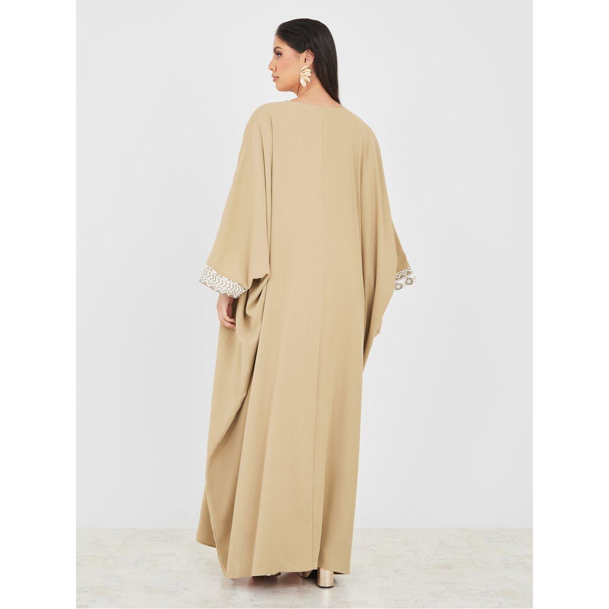 Styli Printed Panel Detail Abaya-women-arabicclothing-abayas-image-4