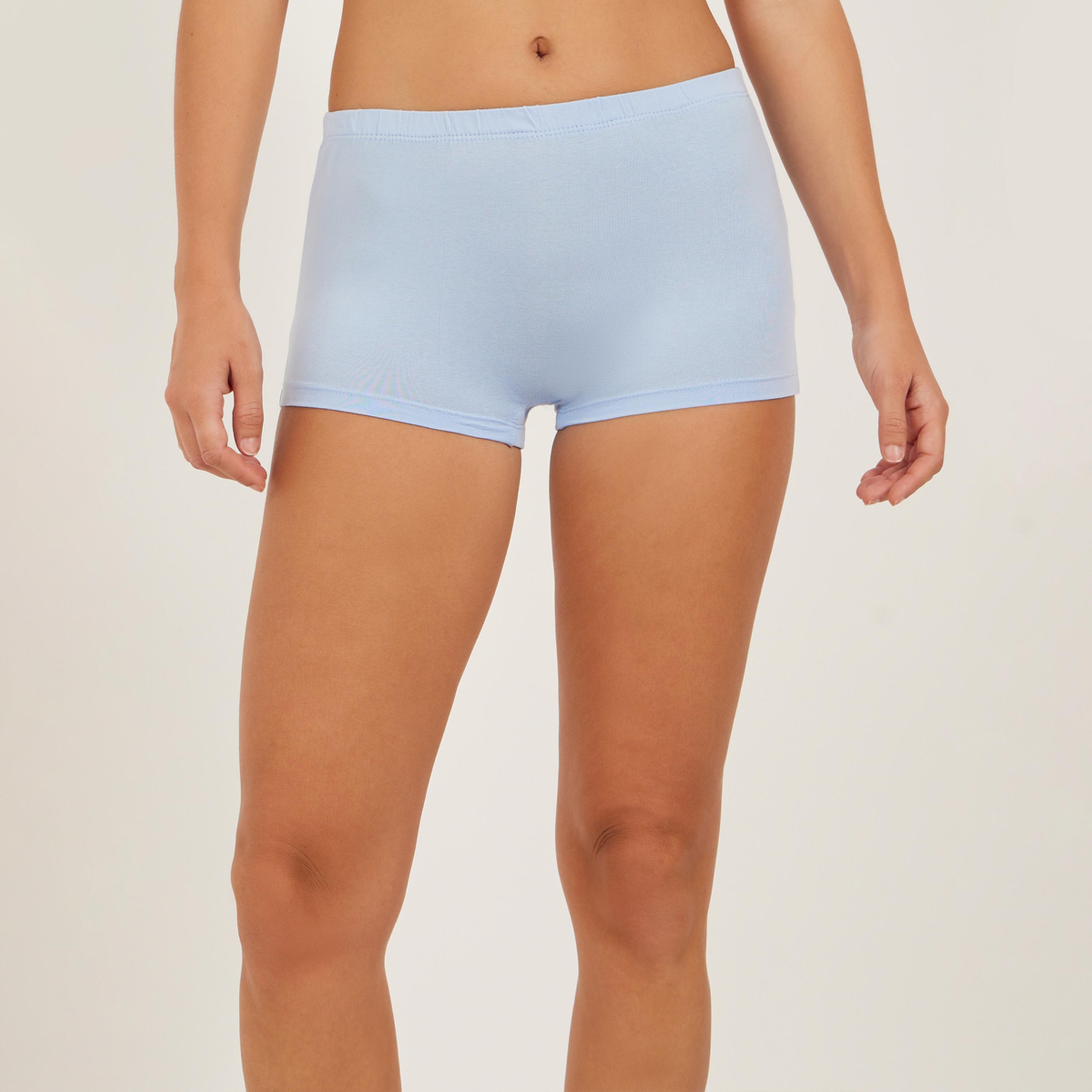 Styli Pack of 4 - Solid Elasticated Waistband Boyshorts-women-clothing-lingerie-panties-image-6