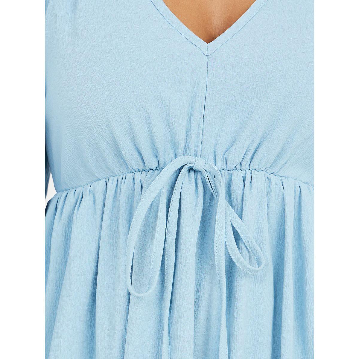 فستان طويل بكسرات ورباط خصر-women-clothing-dresses-image-3