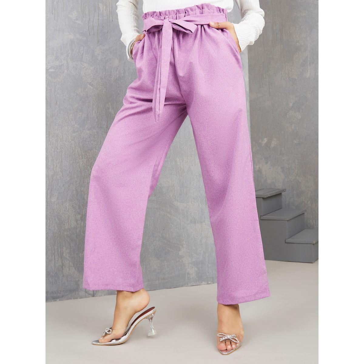 بنطال واسع الأرجل برباط خصر-women-clothing-bottoms-trousers-image-1