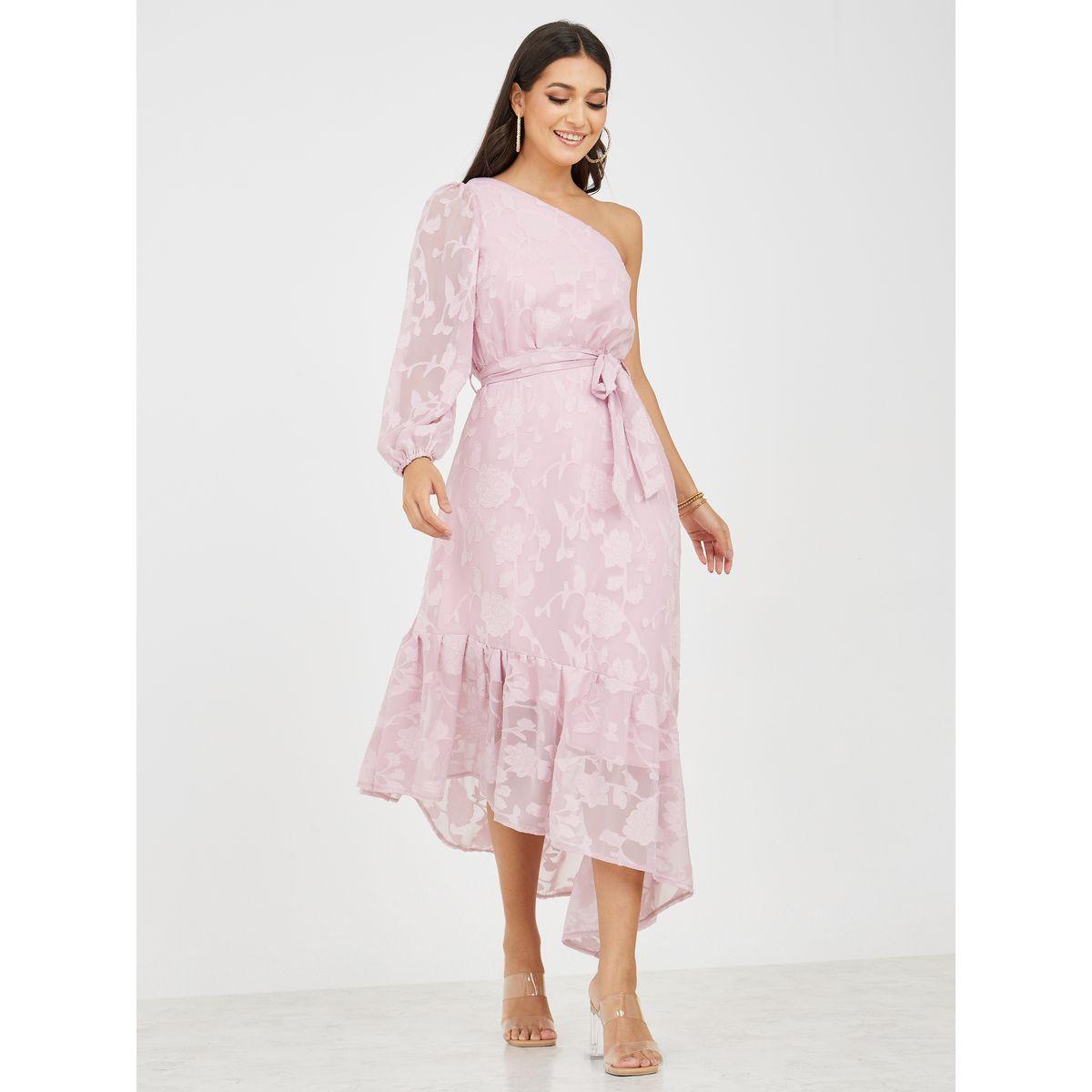 Styli One Sleeve Asymmetric Hem A-Line Maxi Dress-women-clothing-dresses-image-1
