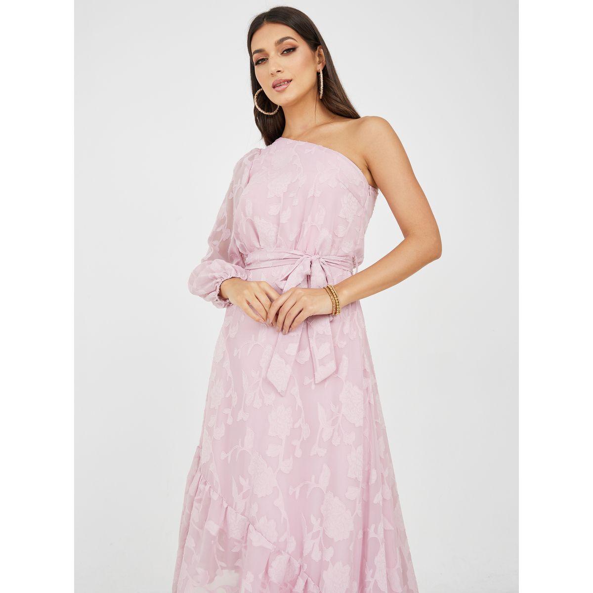 Styli One Sleeve Asymmetric Hem A-Line Maxi Dress-women-clothing-dresses-image-2