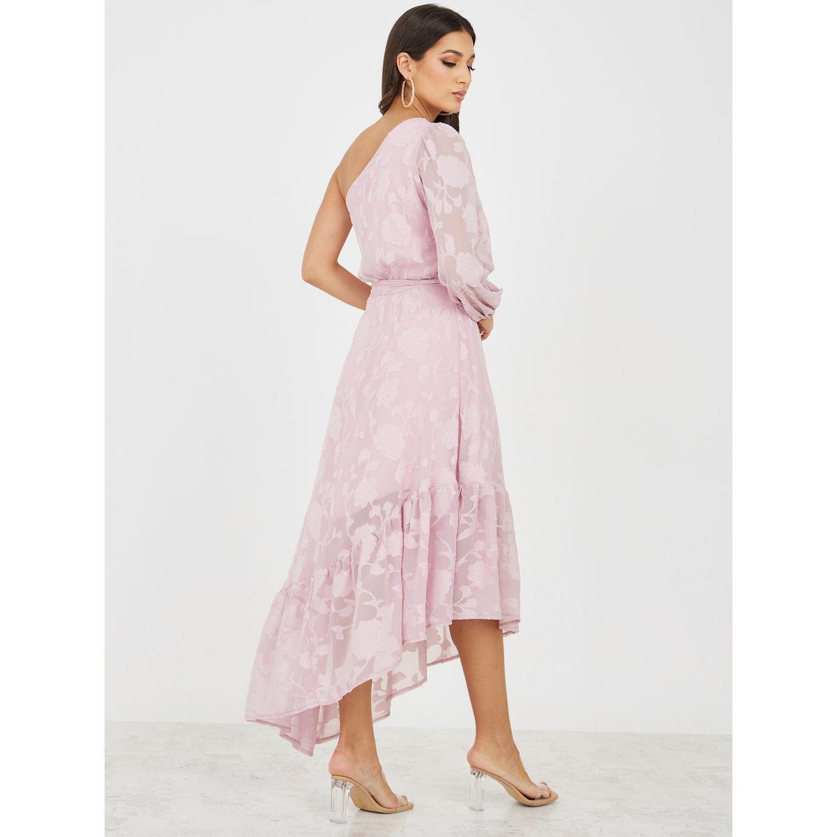 Styli One Sleeve Asymmetric Hem A-Line Maxi Dress-women-clothing-dresses-image-4