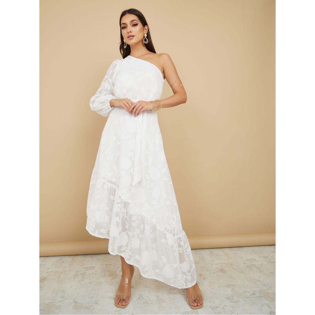 Styli One Sleeve Asymmetric Hem A-Line Maxi Dress-women-clothing-dresses-image-1