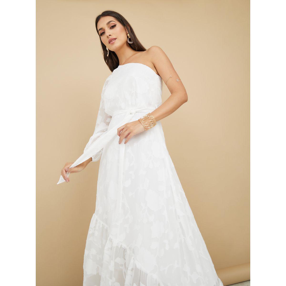 Styli One Sleeve Asymmetric Hem A-Line Maxi Dress-women-clothing-dresses-image-2