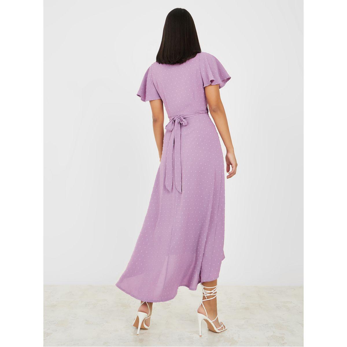 Styli Dobby Asymmetric Hem Wrap Maxi Dress-women-clothing-dresses-image-4
