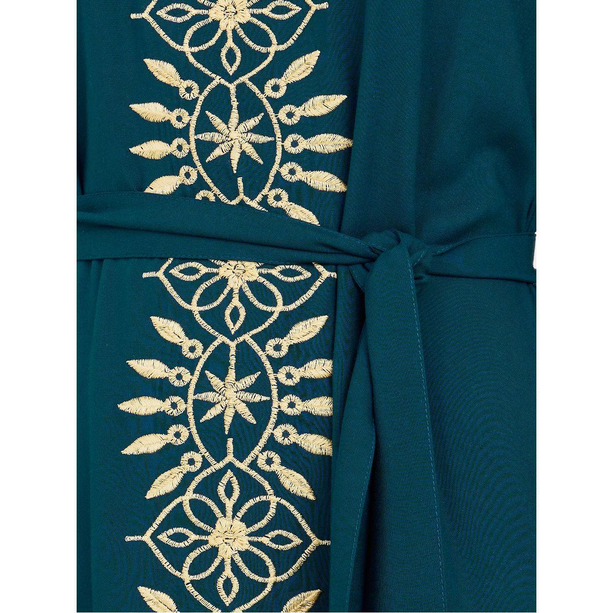 Styli Embroidered A-Line Jalabiya with Self Tie Belt-women-arabicclothing-jalabiyas-image-3