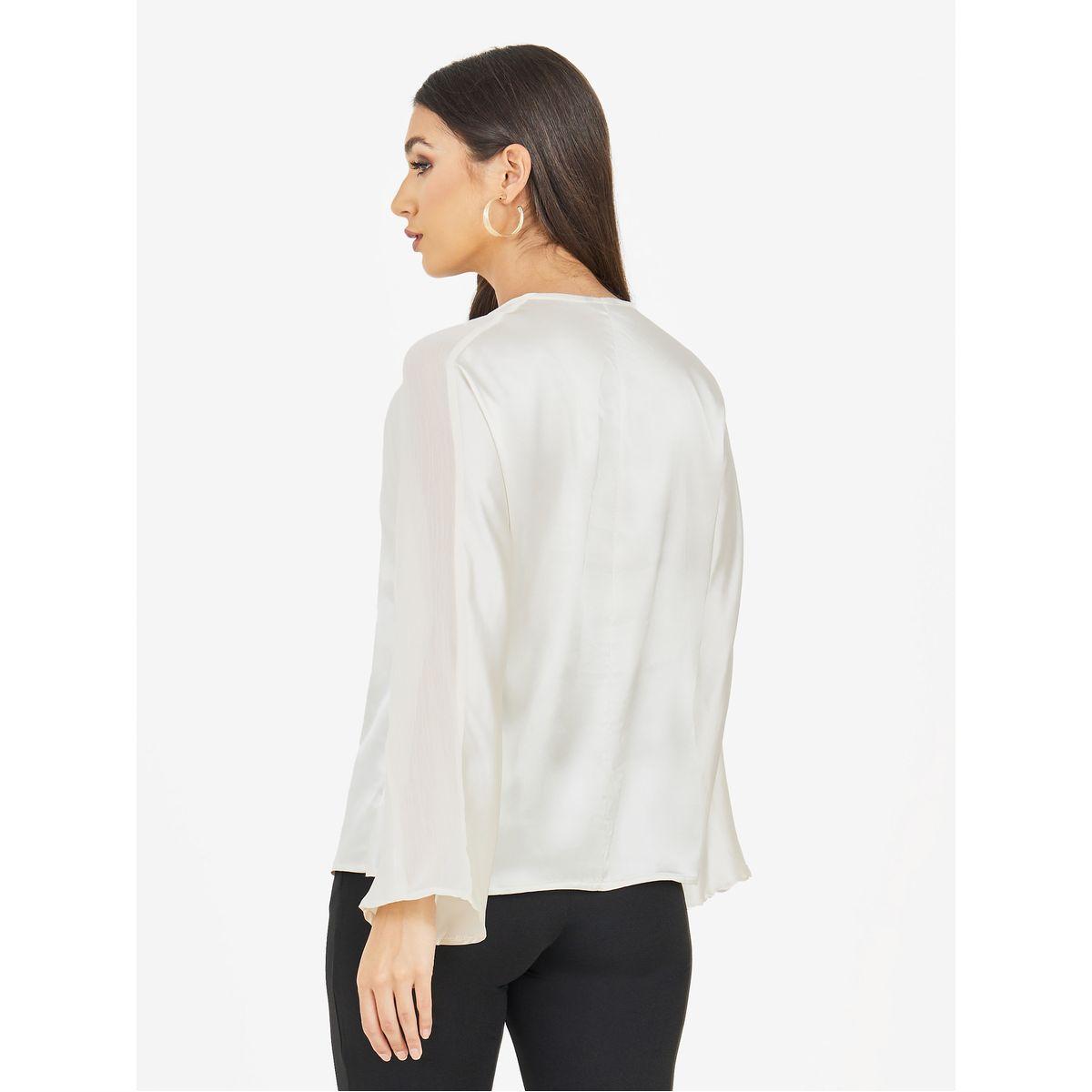بلوزة بقصة عادية وأربطة ياقة-women-clothing-shirtsandblouses-blouses-image-5
