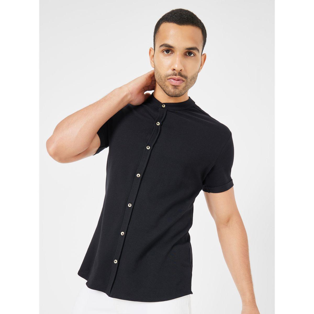 Styli Pure Cotton Micro Pique Knitted Shirt-men-clothing-shirts-image-1