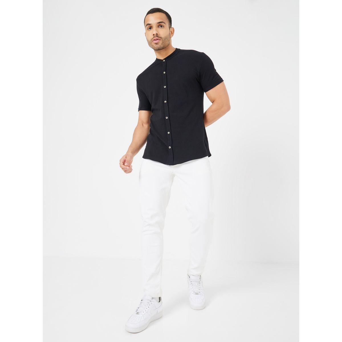 Styli Pure Cotton Micro Pique Knitted Shirt-men-clothing-shirts-image-2