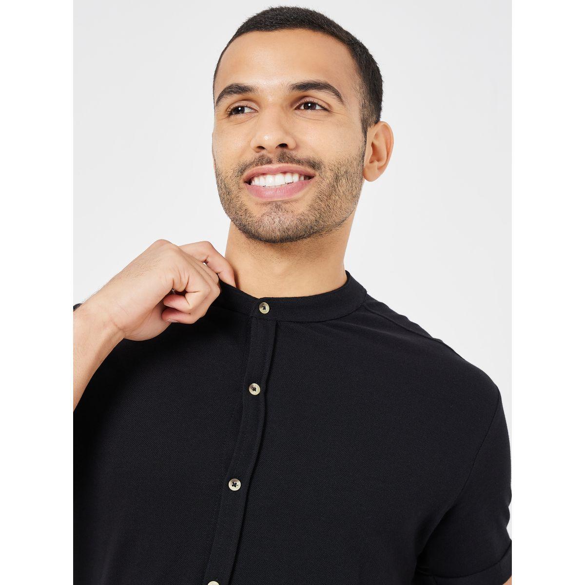 Styli Pure Cotton Micro Pique Knitted Shirt-men-clothing-shirts-image-3