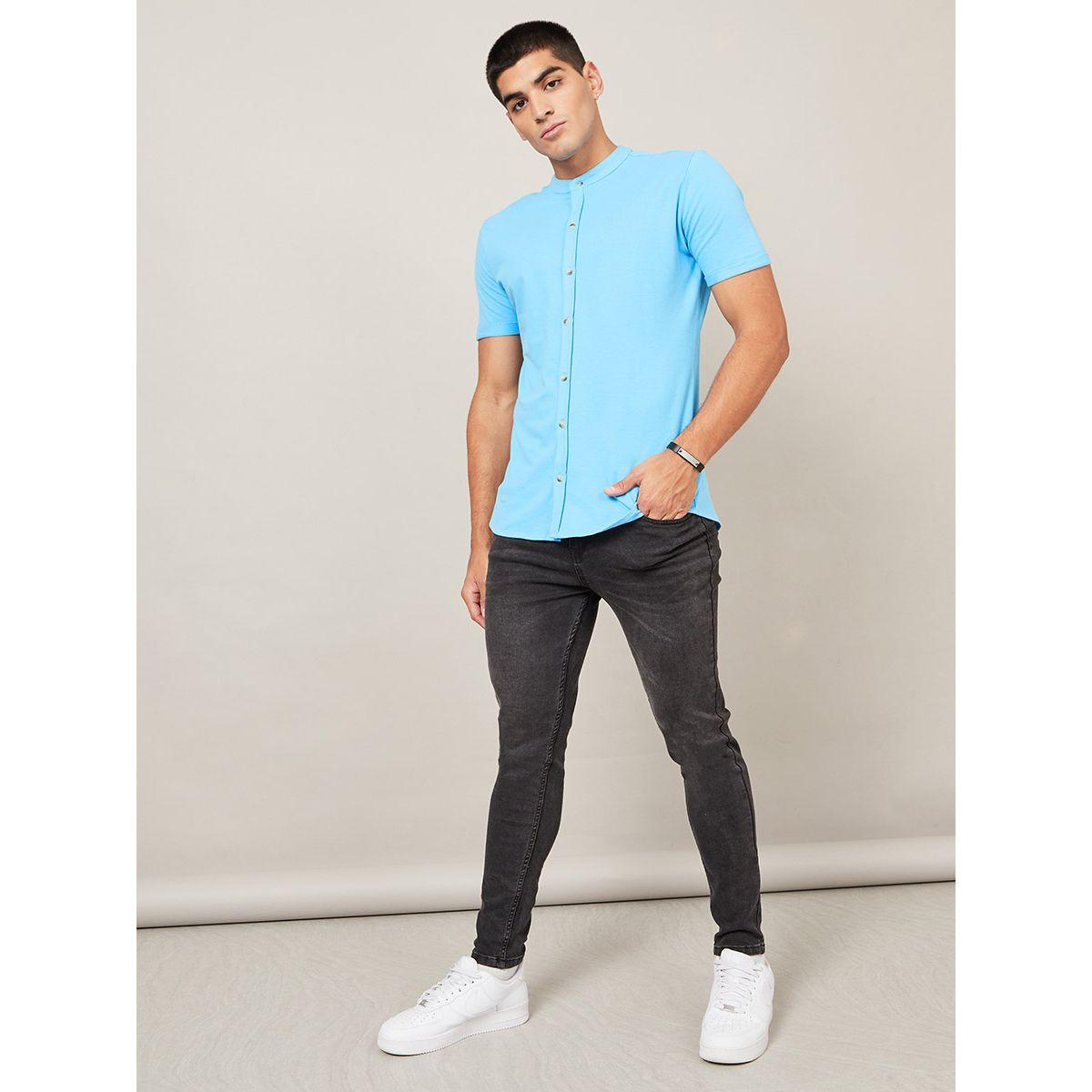 Styli Pure Cotton Micro Pique Knitted Shirt-men-clothing-shirts-image-2