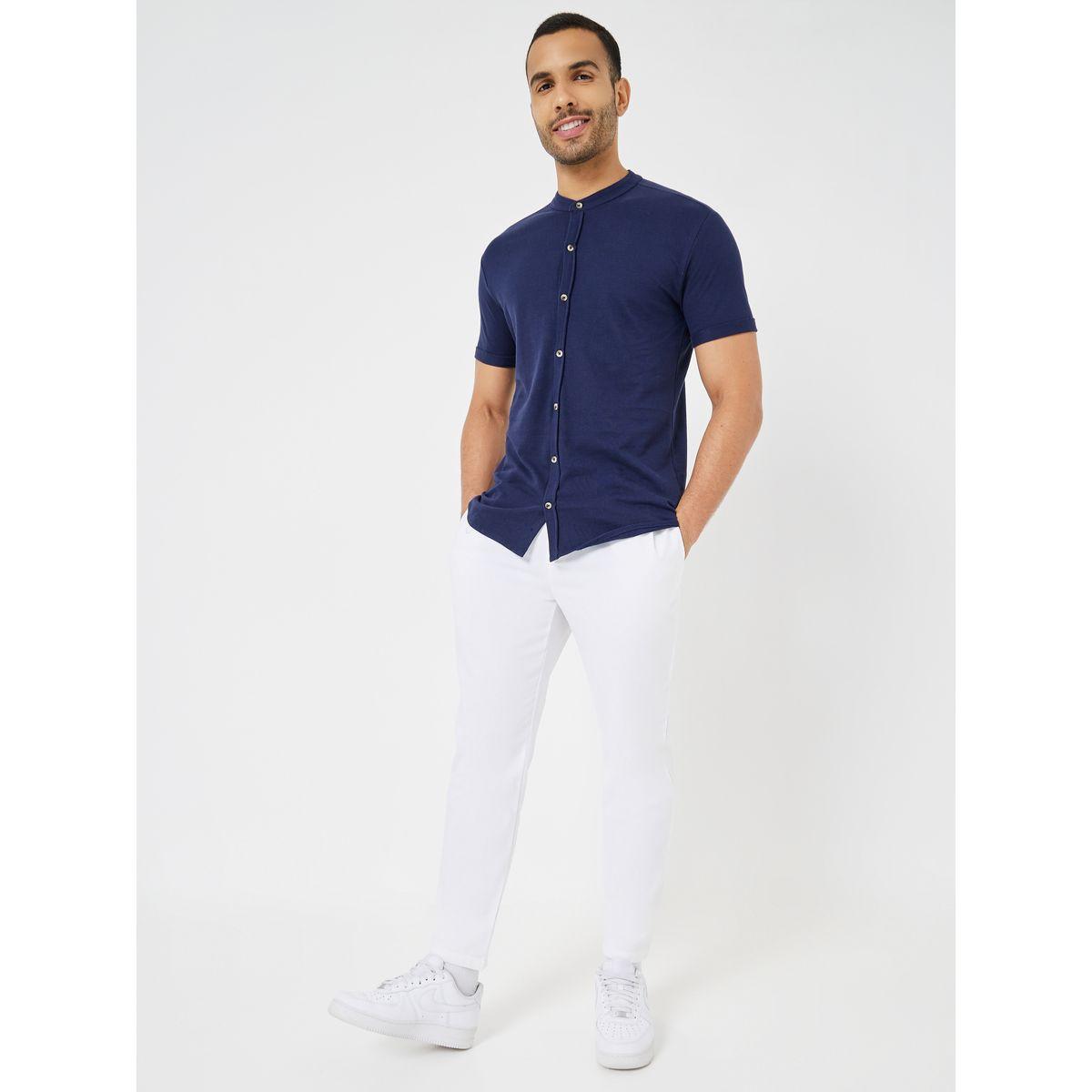 Styli Pure Cotton Micro Pique Knitted Shirt-men-clothing-shirts-image-2