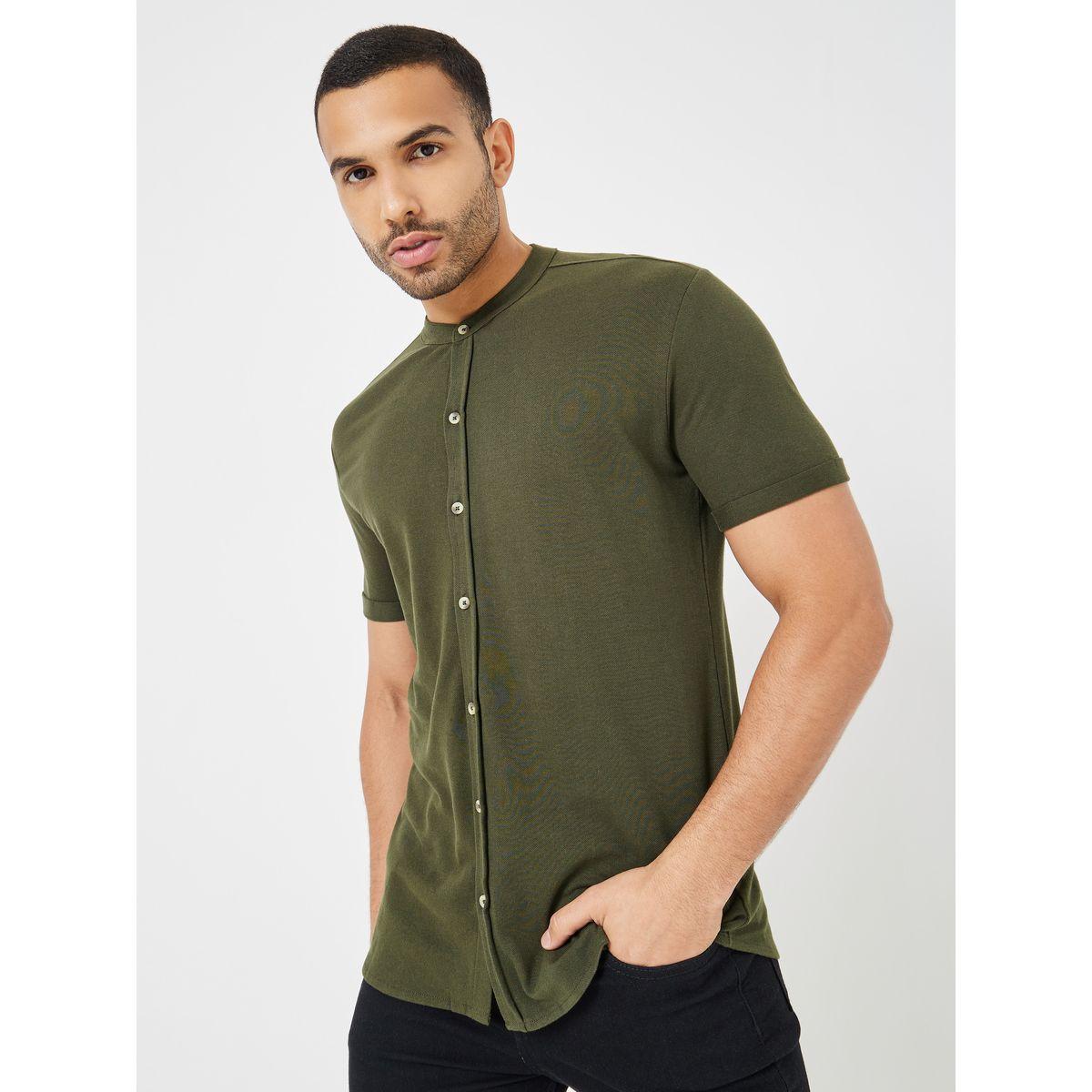 Styli Pure Cotton Micro Pique Knitted Shirt-men-clothing-shirts-image-1