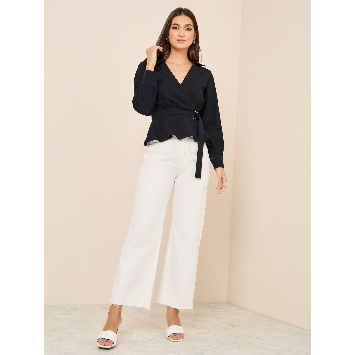 Styli Belted Waist Regular Fit Peplum Top-women-clothing-shirtsandblouses-blouses-image-2