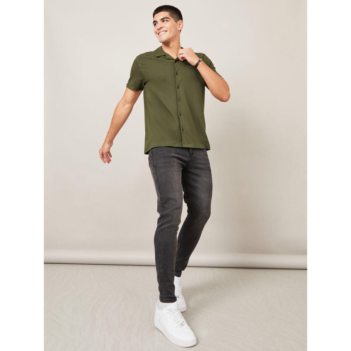 Styli Pure Cotton Micro Pique Cuban Collar Shirt-men-clothing-shirts-image-2