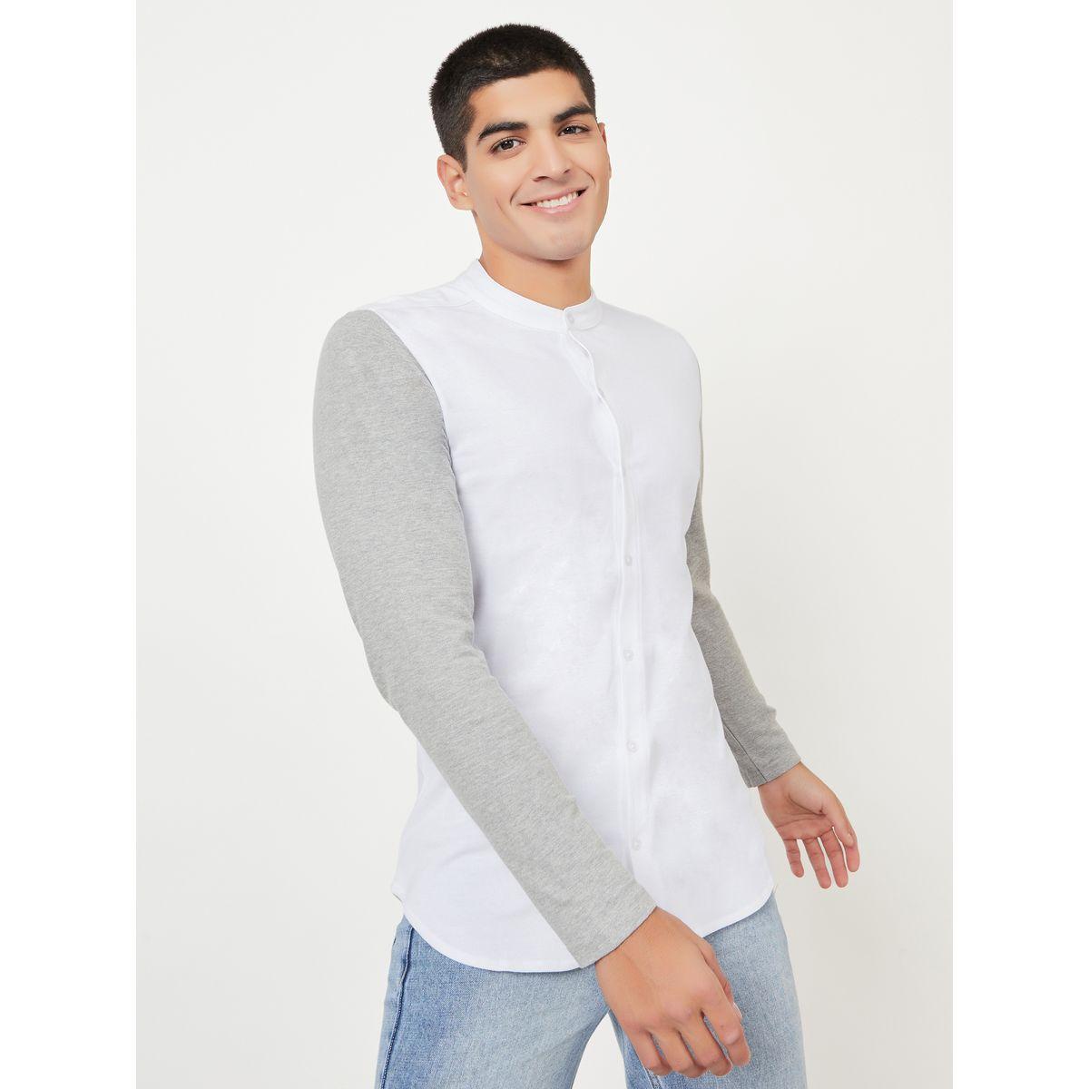 Styli Pure Cotton Micro Pique Colorblock Shirt-men-clothing-shirts-image-1