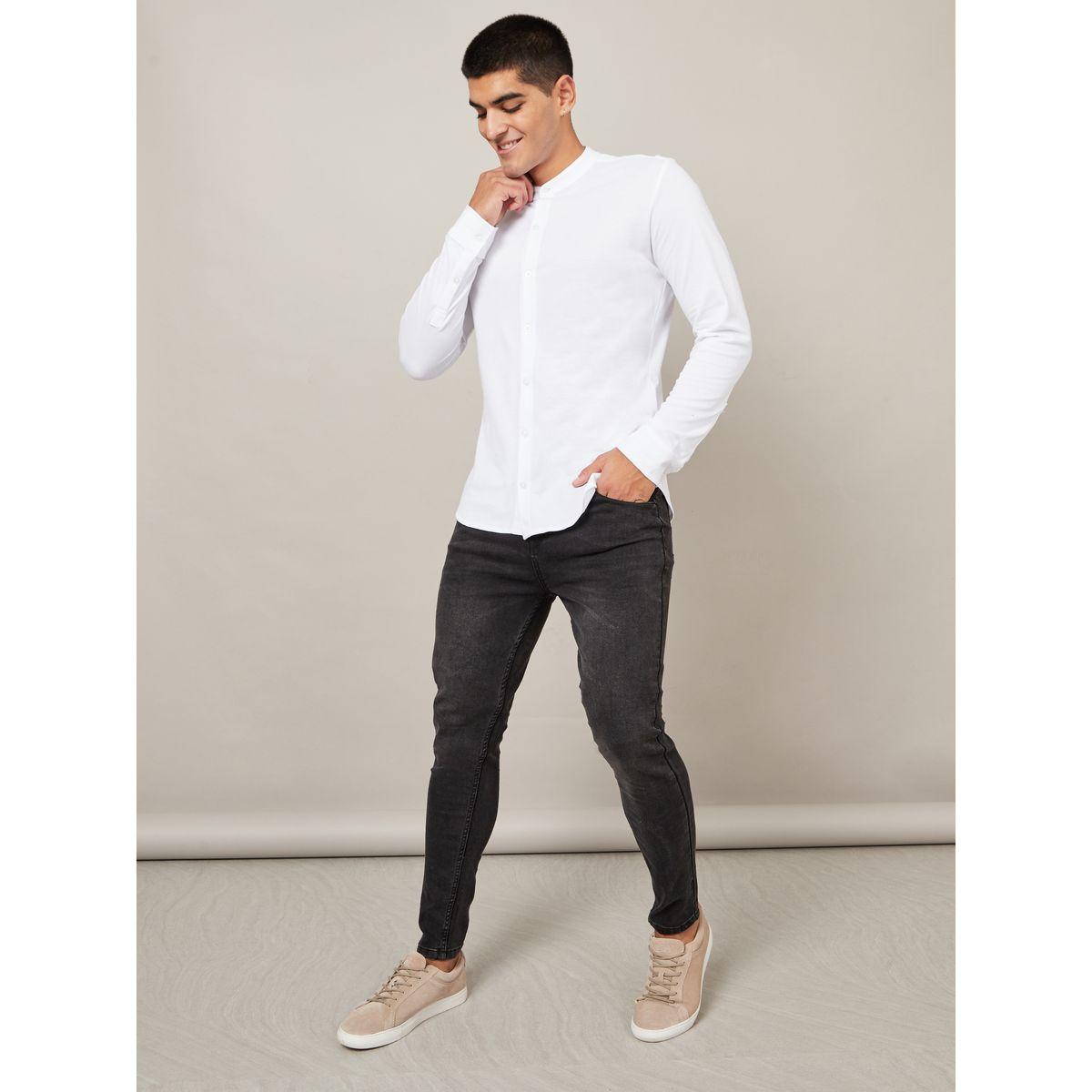 Styli Grandad Collar Knit Shirt-men-clothing-shirts-image-2