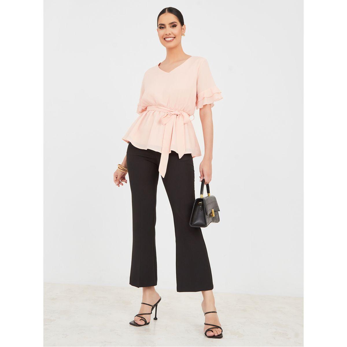 Styli Self Tie Belt Regular Fit Peplum Top-women-clothing-shirtsandblouses-blouses-image-2