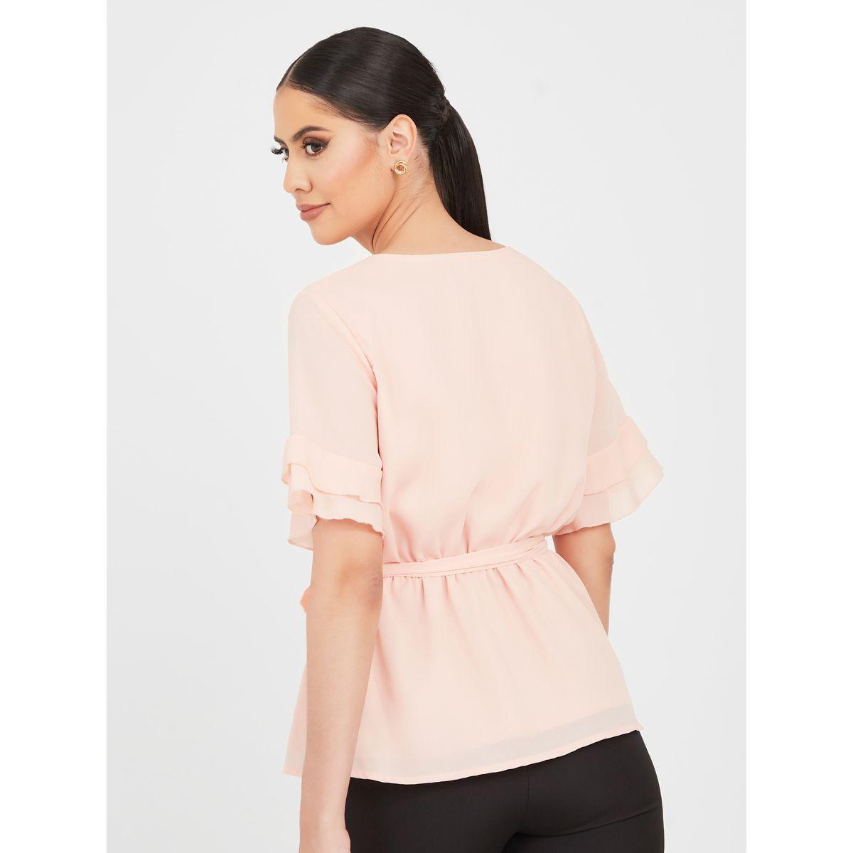 Styli Self Tie Belt Regular Fit Peplum Top-women-clothing-shirtsandblouses-blouses-image-4