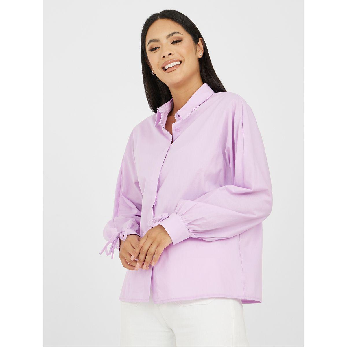 بلوزة بأكمام طويلة بأربطة وأزرار-women-clothing-shirtsandblouses-shirts-image-3