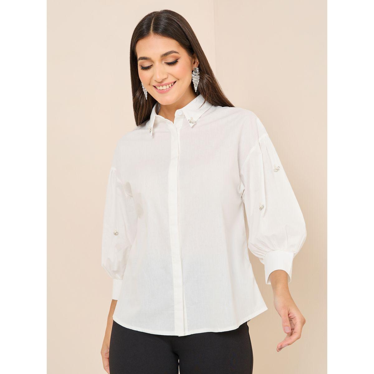 Styli Embellished 3/4 Sleeve Regular Fit Shirt-women-clothing-shirtsandblouses-shirts-image-3