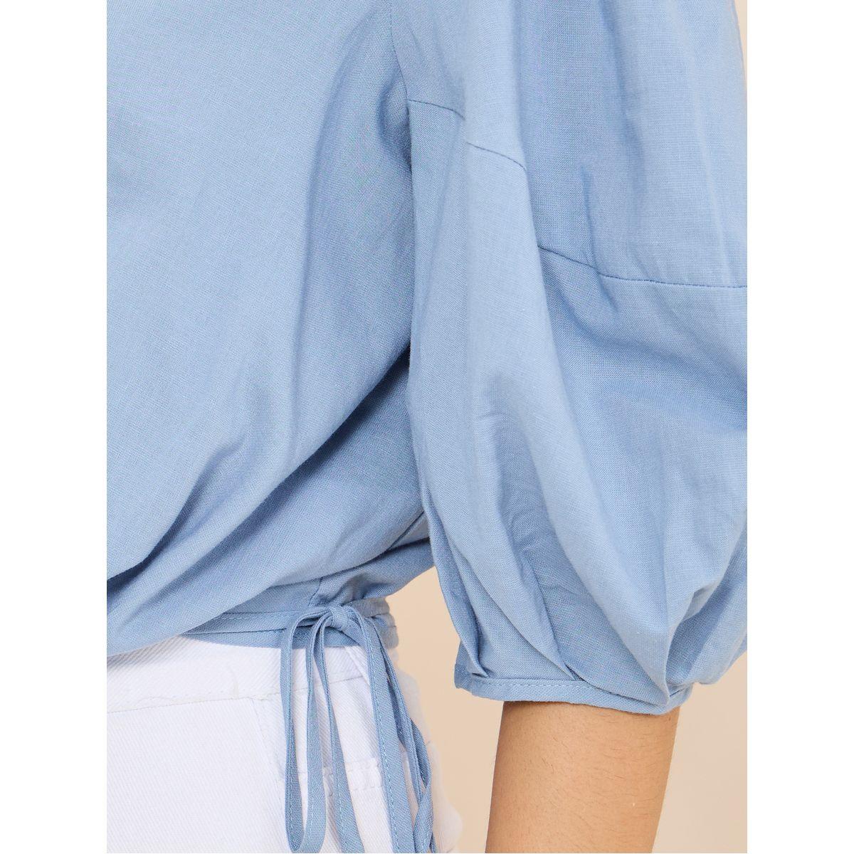 Styli Volume Sleeve Regular Fit Wrap Top-women-clothing-shirtsandblouses-blouses-image-3