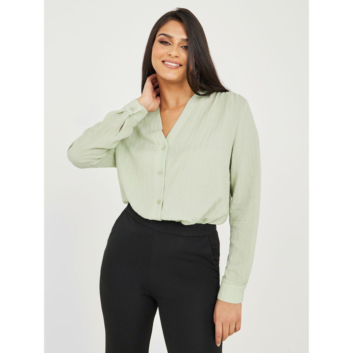 Styli Crepe Oversized Regular Length Shirt-women-clothing-shirtsandblouses-shirts-image-1