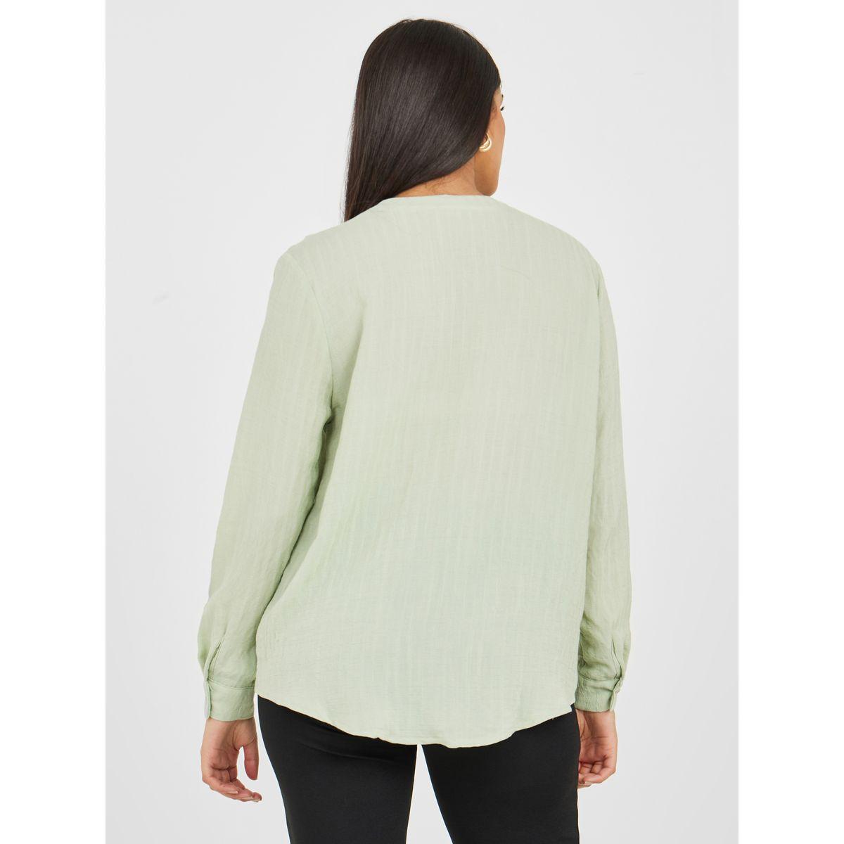 Styli Crepe Oversized Regular Length Shirt-women-clothing-shirtsandblouses-shirts-image-5
