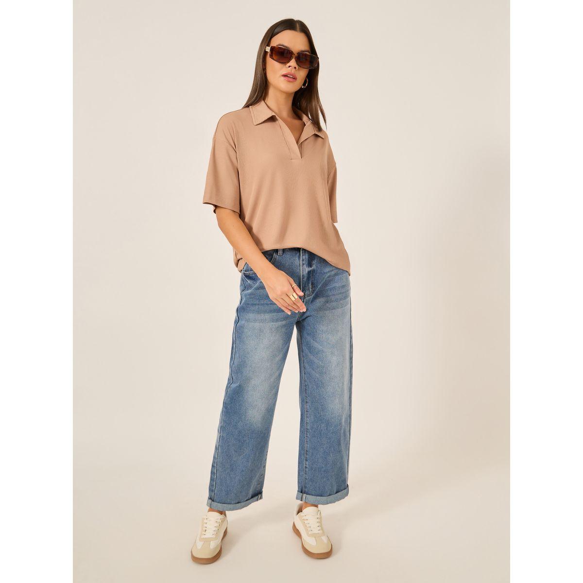 Styli Regular Fit Short Sleeve Polo Neck T-Shirt-women-clothing-tshirts-image-2