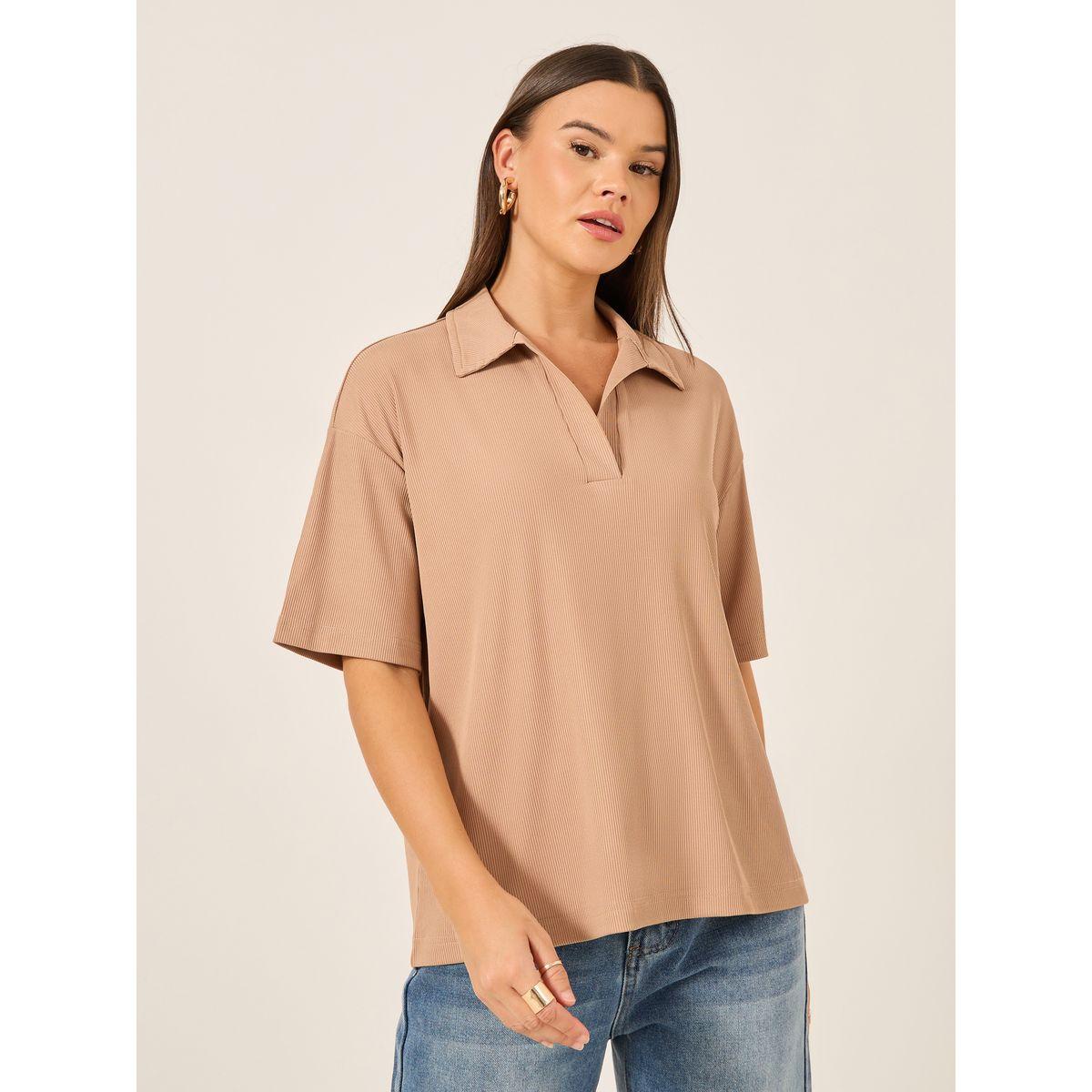 Styli Regular Fit Short Sleeve Polo Neck T-Shirt-women-clothing-tshirts-image-3