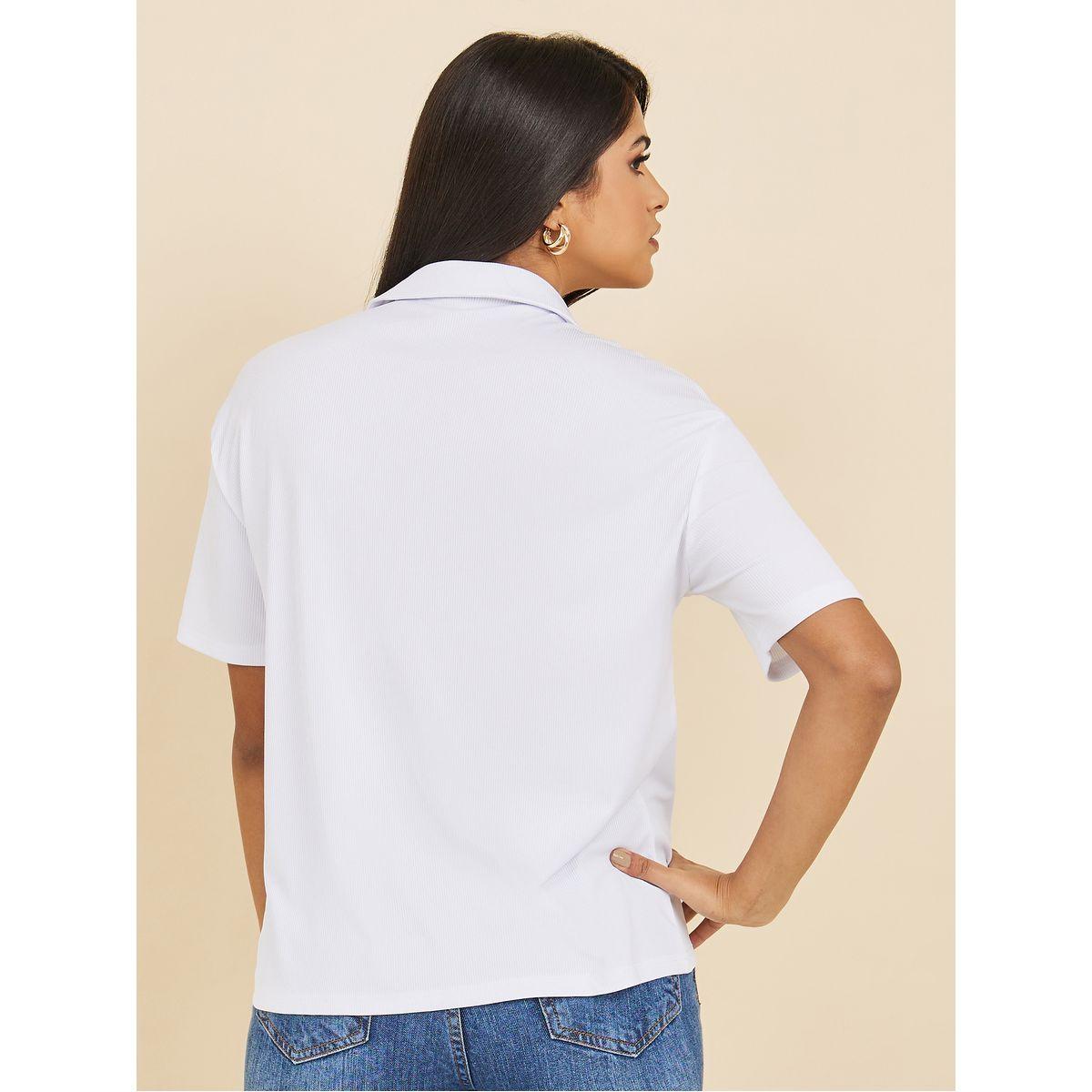 Styli Regular Fit Collared Neck Polo T-shirt-women-clothing-tshirts-image-4