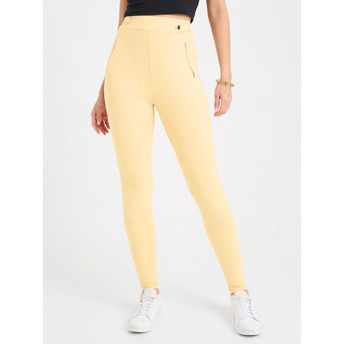 Styli Super Stretch Treggings with Button Detail-women-clothing-bottoms-leggings-image-1