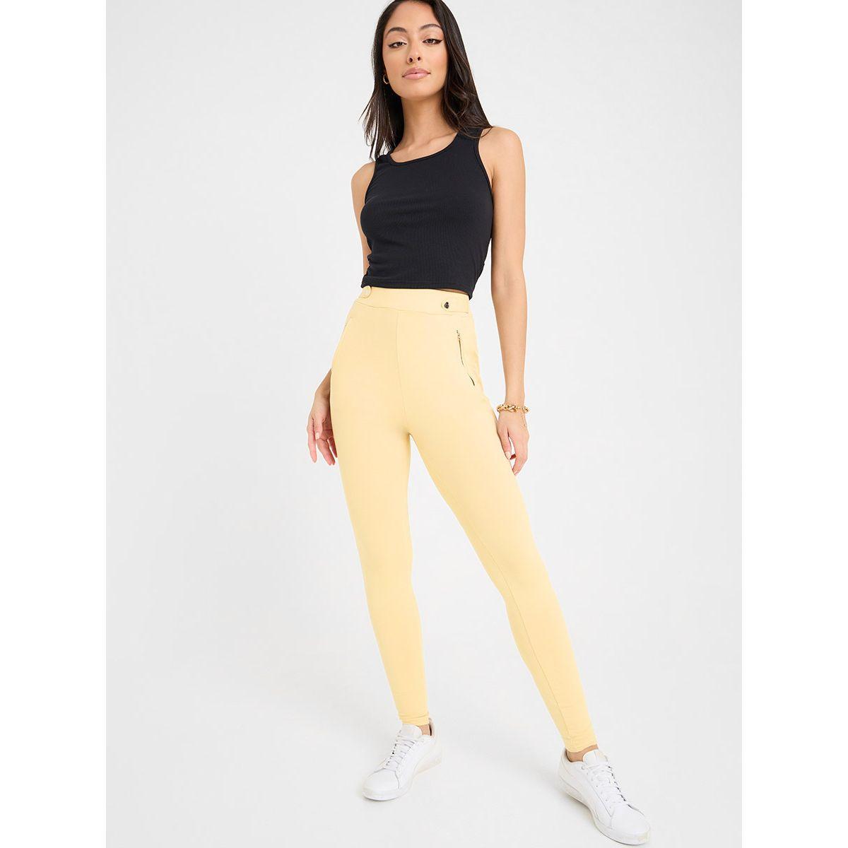 Styli Super Stretch Treggings with Button Detail-women-clothing-bottoms-leggings-image-2