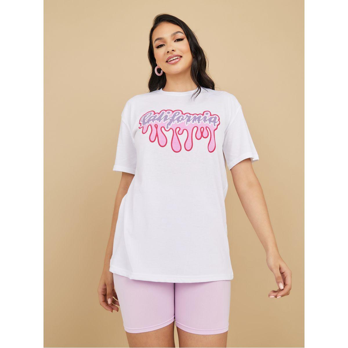 Styli Oversized California Graphic Print T-shirt-women-clothing-tshirts-image-1