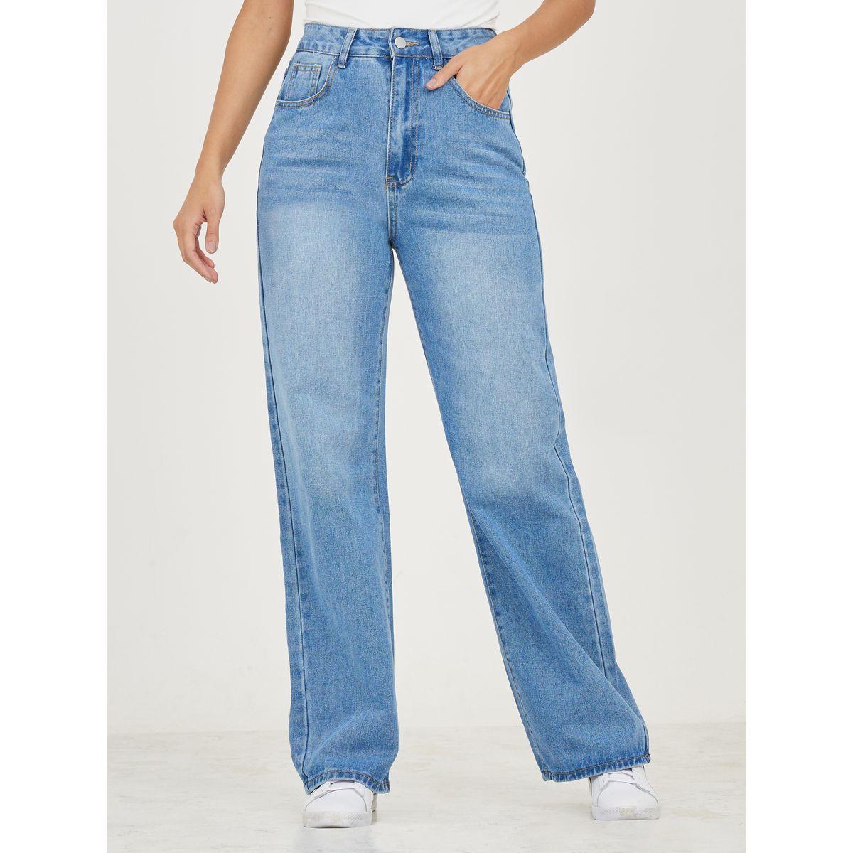 Styli High Rise Washed Wide Leg Jeans-women-clothing-bottoms-jeans-image-1