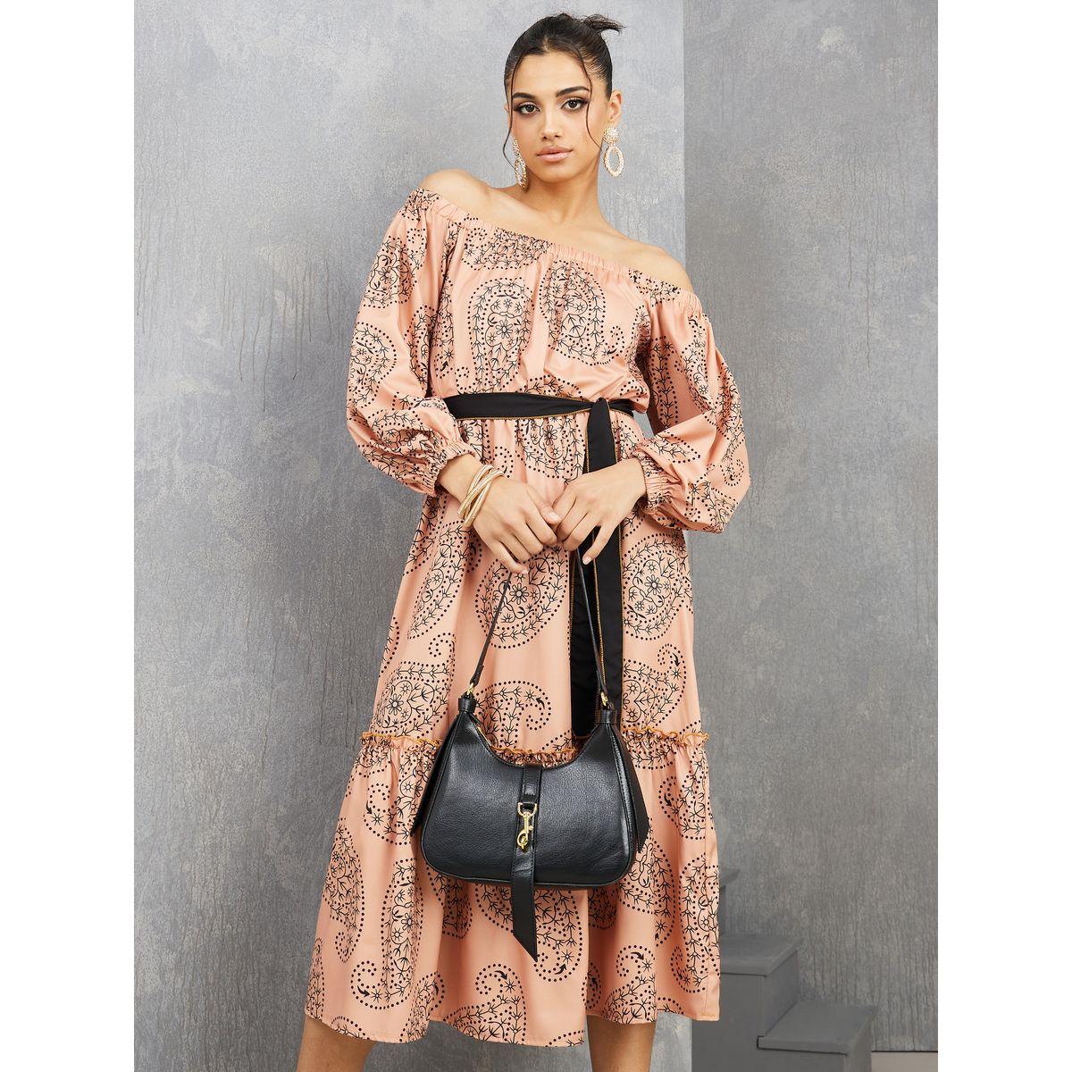 فستان ميدي بأكتاف مكشوفة-women-clothing-dresses-image-1