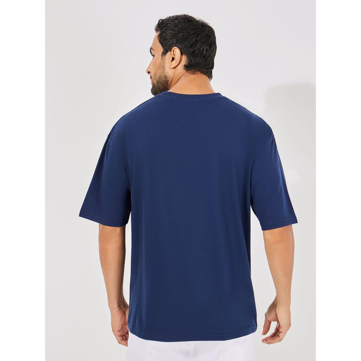 Styli Minimal Emoji Chest Print Oversized T-Shirt-men-clothing-tshirtsandpolos-tshirts-image-4