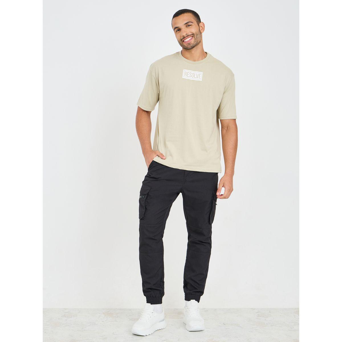 تيشيرت واسع بطبعة كتابة مفرغة-men-clothing-tshirtsandpolos-tshirts-image-2